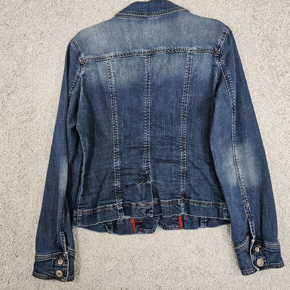 VTG Promod Women's Distressed Denim Jean Jacket US Size Medium? - Picture 2 of 8
